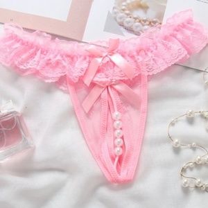 Imixshopcs Women Fun Underwear Bottom Underpants Pearl Thongs Sexy Lingerie  G-String (Pink) : : Clothing, Shoes & Accessories